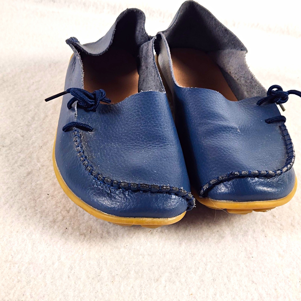 Empress Blue Australian Soft Leather Comfort Loafers Womens 41 US 10. #376